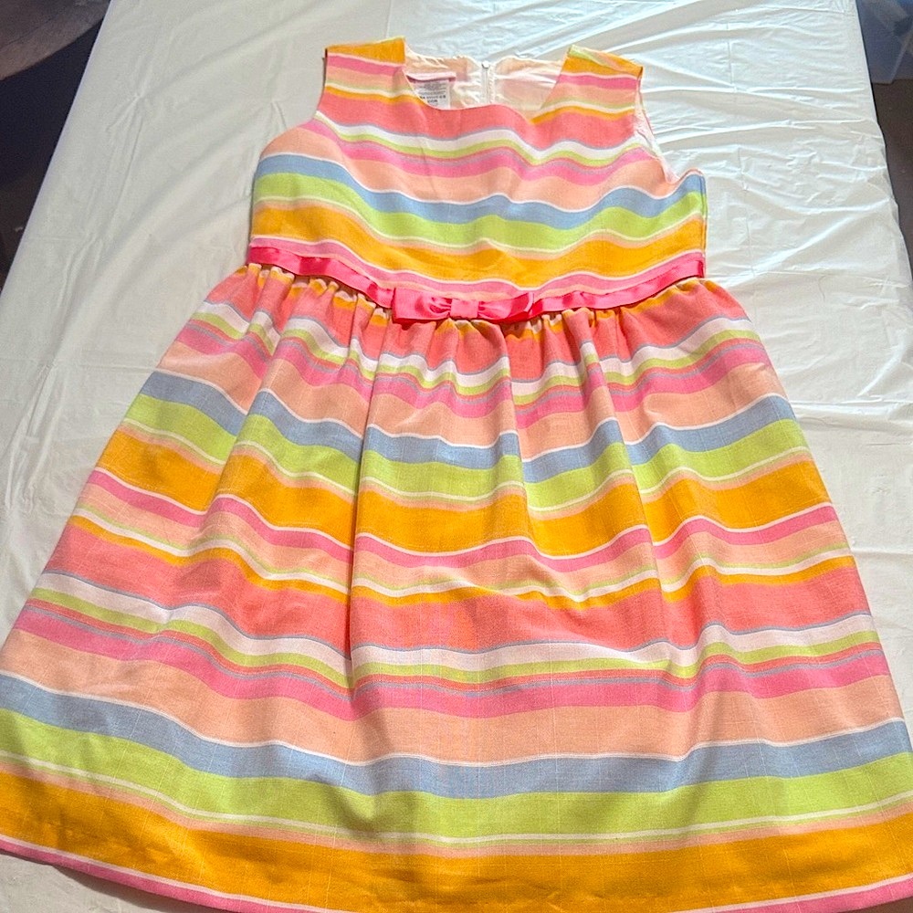 Bonnie Jean Multicolor Striped Kids Dress size 16 LNC